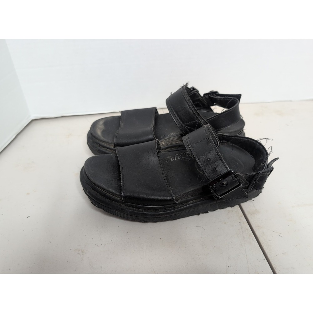 Women's Doc Martens Dr Martens Leather Strap Sandals Black Size 7